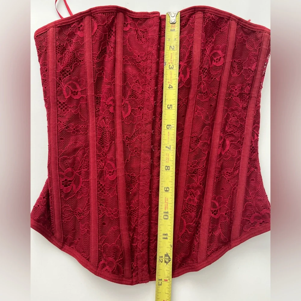Valentines Garage Burgundy Lace Shapewear Corset - Picture 4 of 8